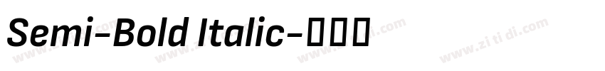 Semi-Bold Italic字体转换